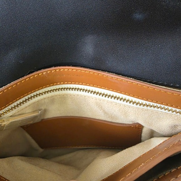 Otte New York Tan Leather Greenwich Saddle Bag Italy - Picture 13 of 13